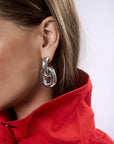Martha Calvo Kylie Rhodium Earrings