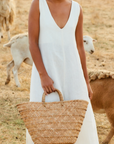 Sur Straw Woven Tote Bag