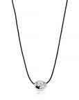 Polished Pebble Leather Pendant Necklace