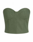 Delune Olive Crop Top