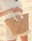 Rosie Ivory Woven Tote Bag