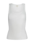 Adira Scoopneck Tank White
