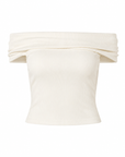 Kya Ecru Off Shoulder Top