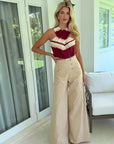 Vera Crop Top Burgundy
