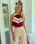 Vera Crop Top Burgundy