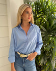 Denim Button Blouse