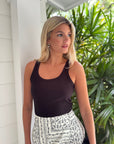 Black Ribbed Tank