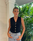Jace Sweater Vest Black