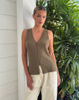 Santi Knit Cardigan Olive