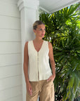 Santi Knit Cardigan Chalk
