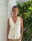 Santi Knit Cardigan Chalk