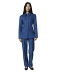 Denim Blue Utility Button Front Jacket