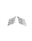 Heaven Mayhem Wing Silver Earrings