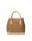 AERIN Raffia Nano Weekender Bag Natural Black
