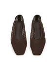 Tony Bianco Buzz Chocolate Mesh Flat