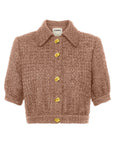 Cove Cropped Tweed Jacket Cappucchino