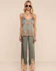 Mirel Lace Trim Drawstring Pant
