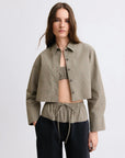 Cropped Oversized Button Down