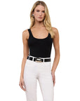 Nica Scoopneck Bodysuit Black