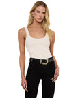 Nica Scoopneck Bodysuit Ivory