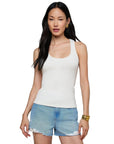 Adira Scoopneck Tank White