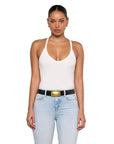 Wrenna Racerback Bodysuit White