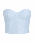 Delune Satin Corset Top Blue