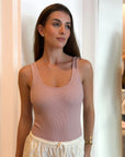 Nica Scoopneck Bodysuit Rose