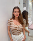 Tilly Striped Cardigan Top