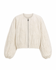 Floral Embroidered Zip Jacket