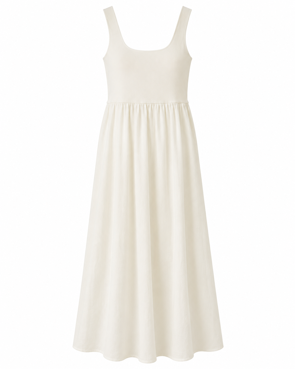 Luci Mixed Media White Dress