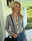 Emma Two Tone Cardigan Gray