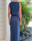 Denim Button Skirt