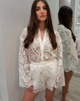 Floral Eyelet Shorts