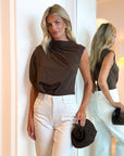 Aura Top Brown