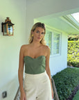 Delune Olive Crop Top