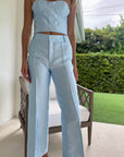 Delune Satin Pants Blue