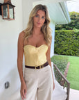 Delune Satin Corset Top Butter