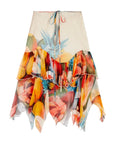 Salpicon Silk Midi Skirt