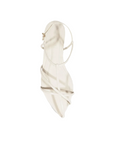 Schutz Lowen Leather Flat Sandal White