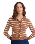 Terry Striped Cardigan