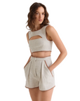 Oatmeal Linen Short