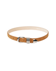 Hollyhock Leather Belt Caramel Suede & Silver