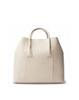 AERIN Leather Mini Weekender Bag Ecru