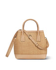 AERIN Raffia Nano Weekender Bag Natural