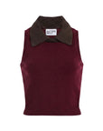 Combo Collar Cropped Tank Top
