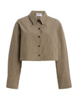Cropped Oversized Button Down