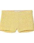 Yellow Tweed Madeline Shorts